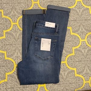 Vervet Stretch Cropped Boyfriend Jeans With Cuffs